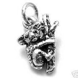 KOALA BEAR CHARM IN 3D. STERLING SILVER.